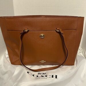 Coach Tan Leather Tote Bag